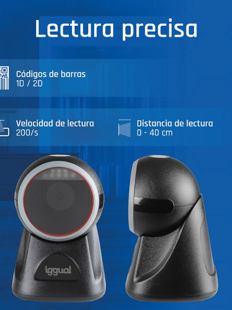iggual Lector código barras sobremesa 2D USB 1
