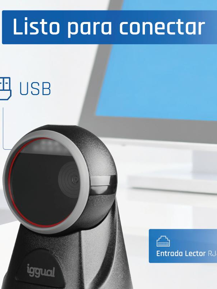 iggual Lector código barras sobremesa 2D USB 2