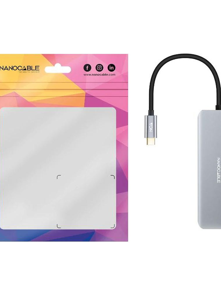 Nanocable Hub USB-C 2xUSB-A+2xUSB-C+HDMI+USB-C PD 3
