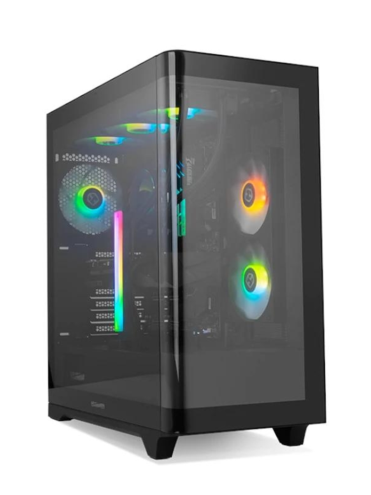 NOX Semitorre HUMMER ETHER Cristal Curvo Negro 1