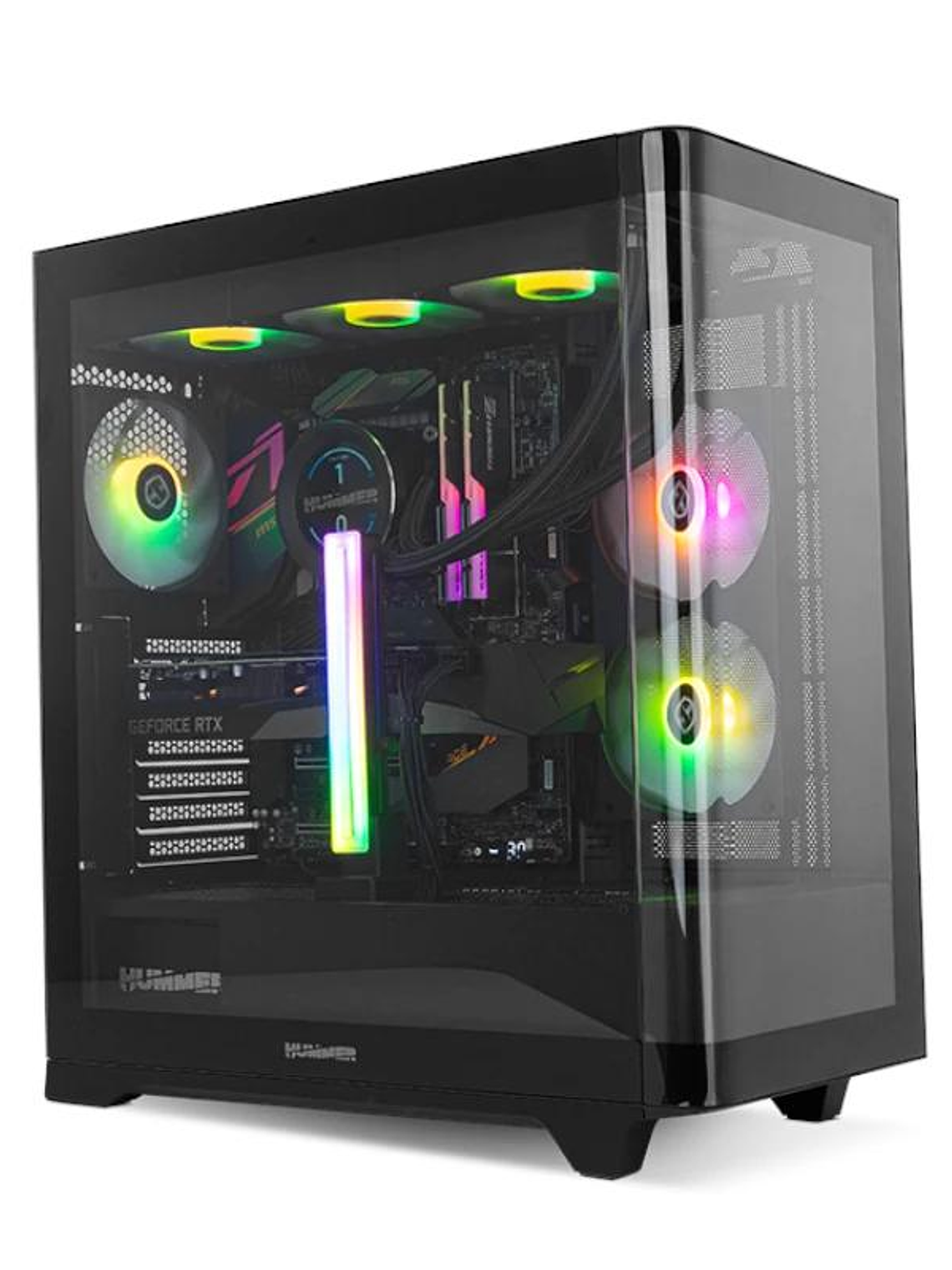 NOX Semitorre HUMMER ETHER Cristal Curvo Negro 2