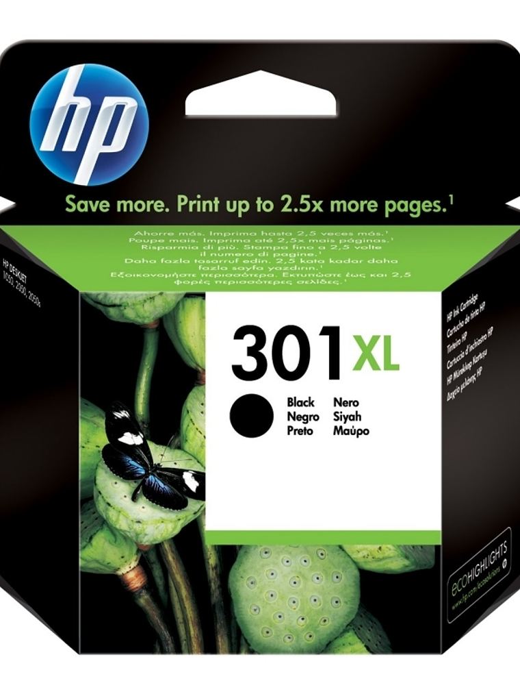 HP Cartucho 301XL Negro 1
