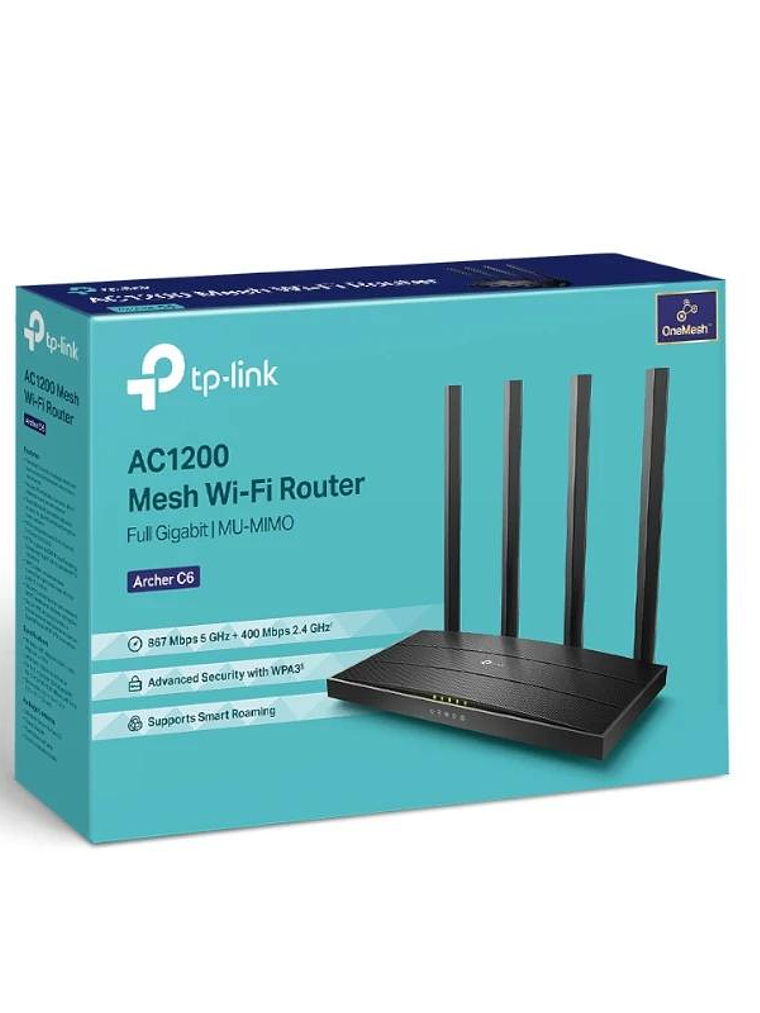 TP-Link Archer C6 Router WiFi AC1200 5xGb Dual 4
