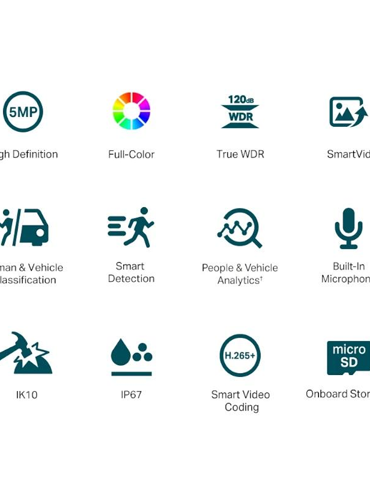 VIGI Cámara IP Domo C250 5MP Plástico Full-Color 2 2