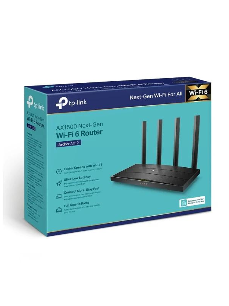 TP-Link Archer AX12 Router WiFi6 AX1500 1xGb WAN 2
