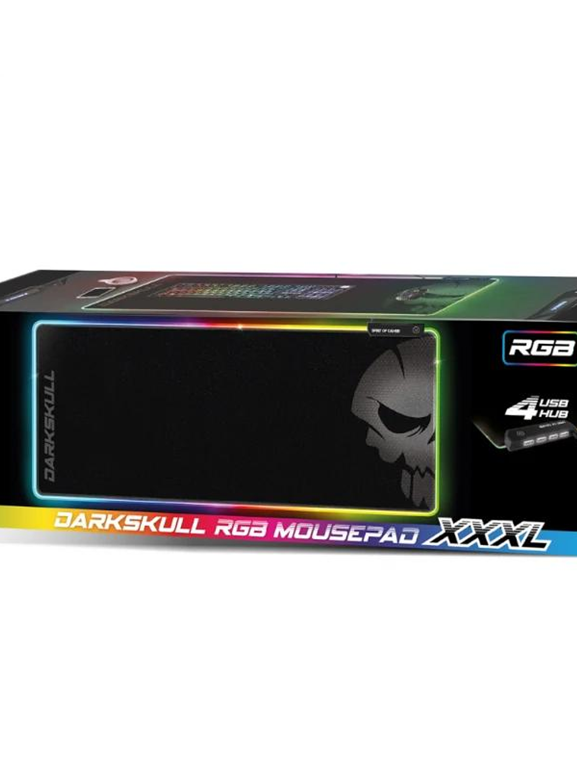 Spirit of Gamer Alfombrilla DarkSkull RGB+HUB XXXL 2