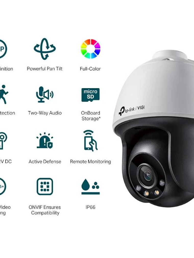 VIGI Cámara IP PT C540 4MP Plástico Full-Color 4mm 2