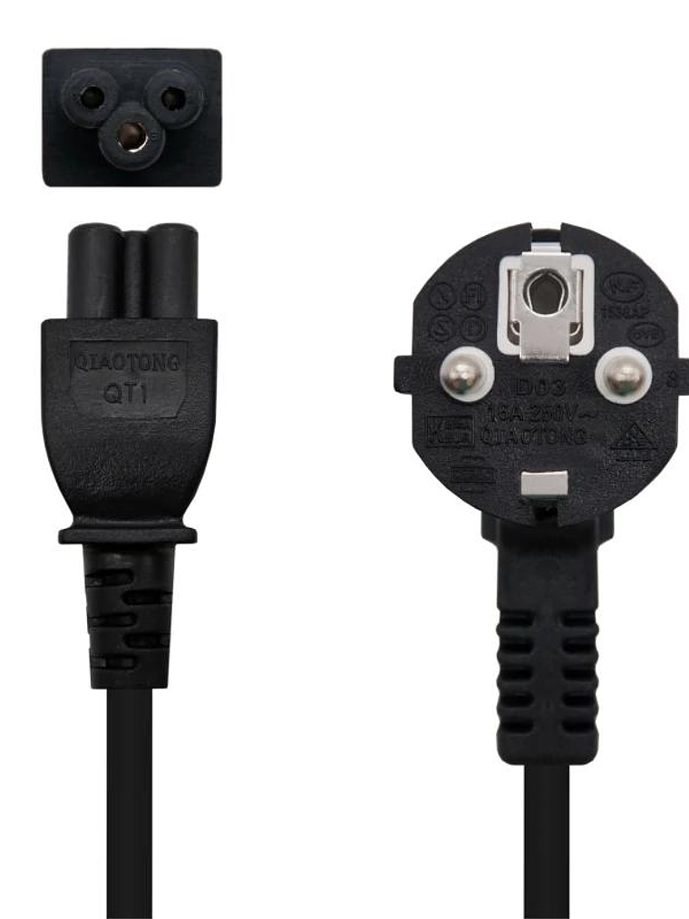 Nanocable Cable Alim. trébol, CEE7 -M-C5-H, 2 m 2