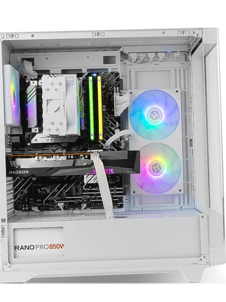 NOX Semitorre HUMMER ETHER  Cristal Curvo Blanco 2