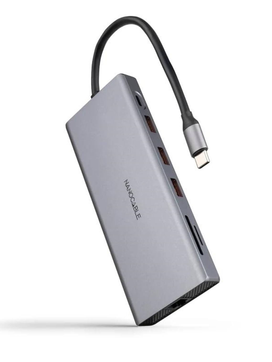 Nanocable Hub 12en1 USB-A/C+HDMI+DP+RJ45+TF+SD+AU 1