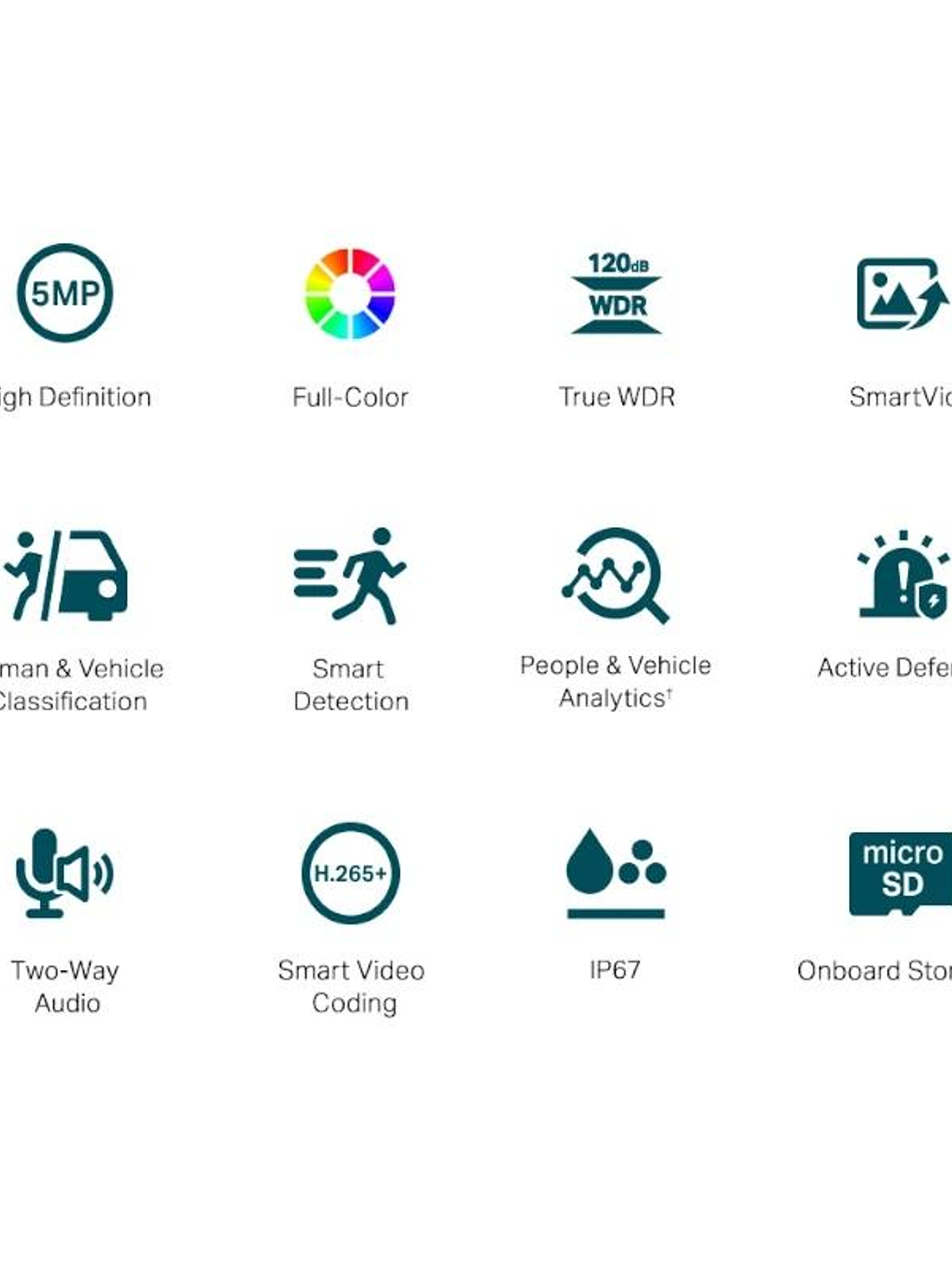 VIGI Cámara IP Bullet C350 5MP Plástico Full-Color 3