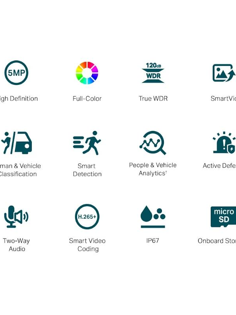 VIGI Cámara IP Bullet C350 5MP Plástico Full-Color 3