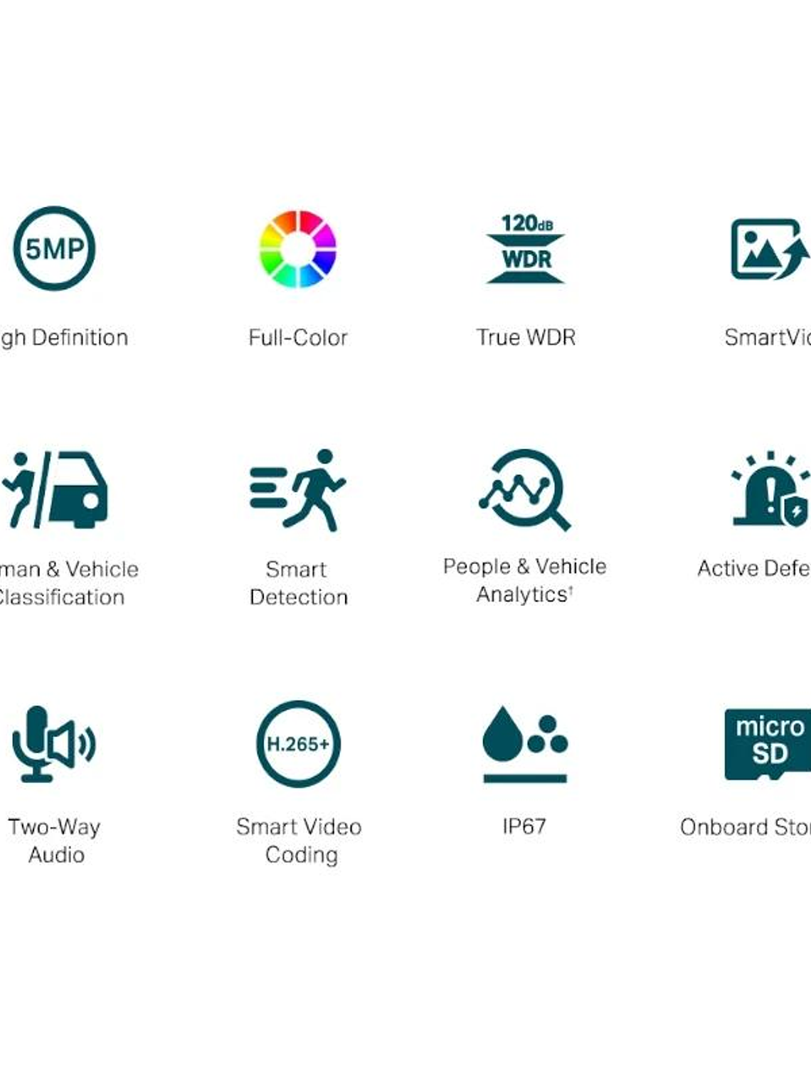 VIGI Cámara IP Bullet C350 5MP Plástico Full-Color 2