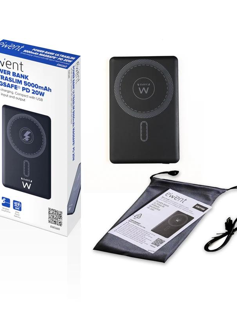 EWENT POWERBANK SLIM 5000mAh MagSafe PD 20W 3