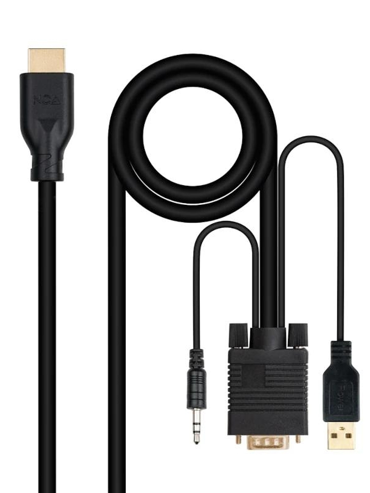 Nanocable Conversor VGA+Audio a HDMI M-M 1,8 m 1