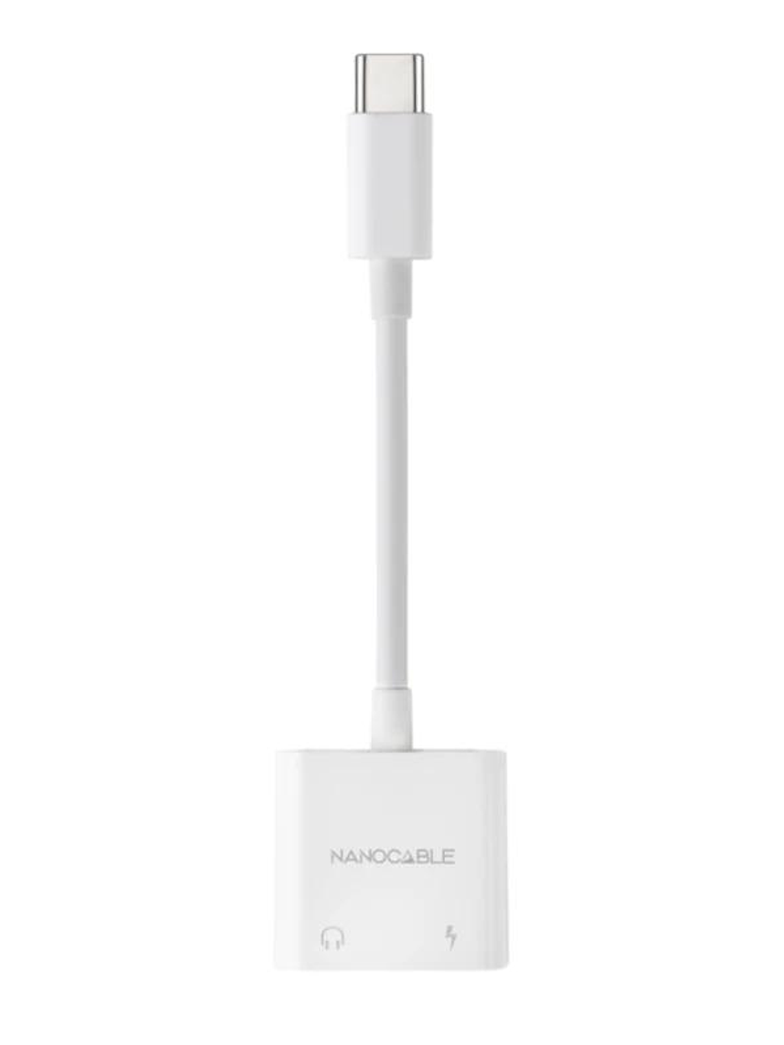 Nanocable Adaptador USB-C a Jack+USB-C/H PD 60W 2