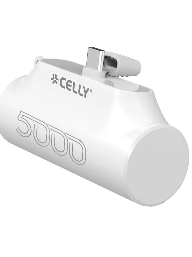 Celly Powerbank Compacta Usb-C 5000 mAh Blanca 1