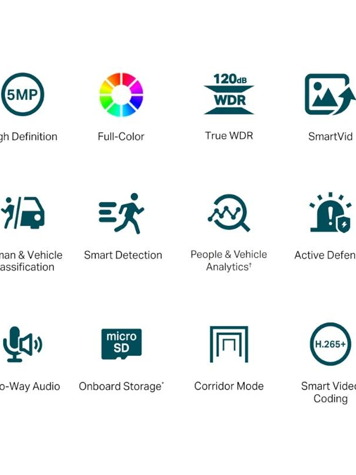 VIGI Cámara IP Turret C450 5MP Plástico Full-Color 3