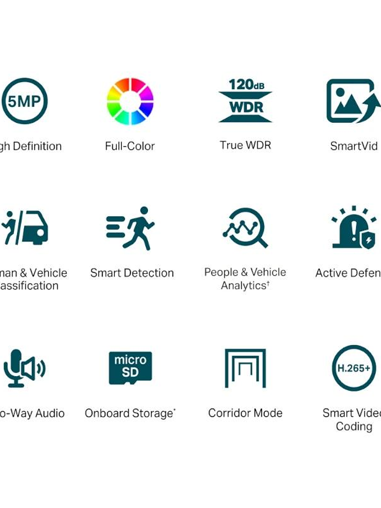 VIGI Cámara IP Turret C450 5MP Plástico Full-Color 3