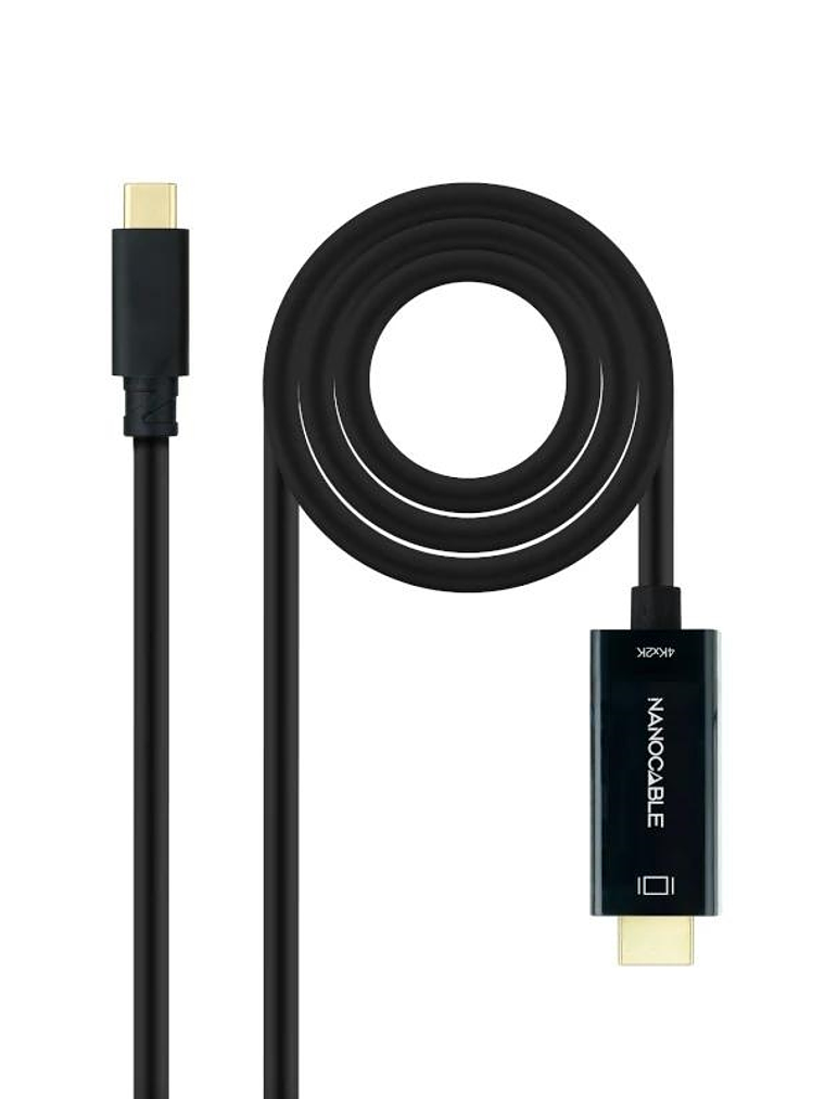 Nanocable Conversor USB-C/HDMI Negro, 5 m 1