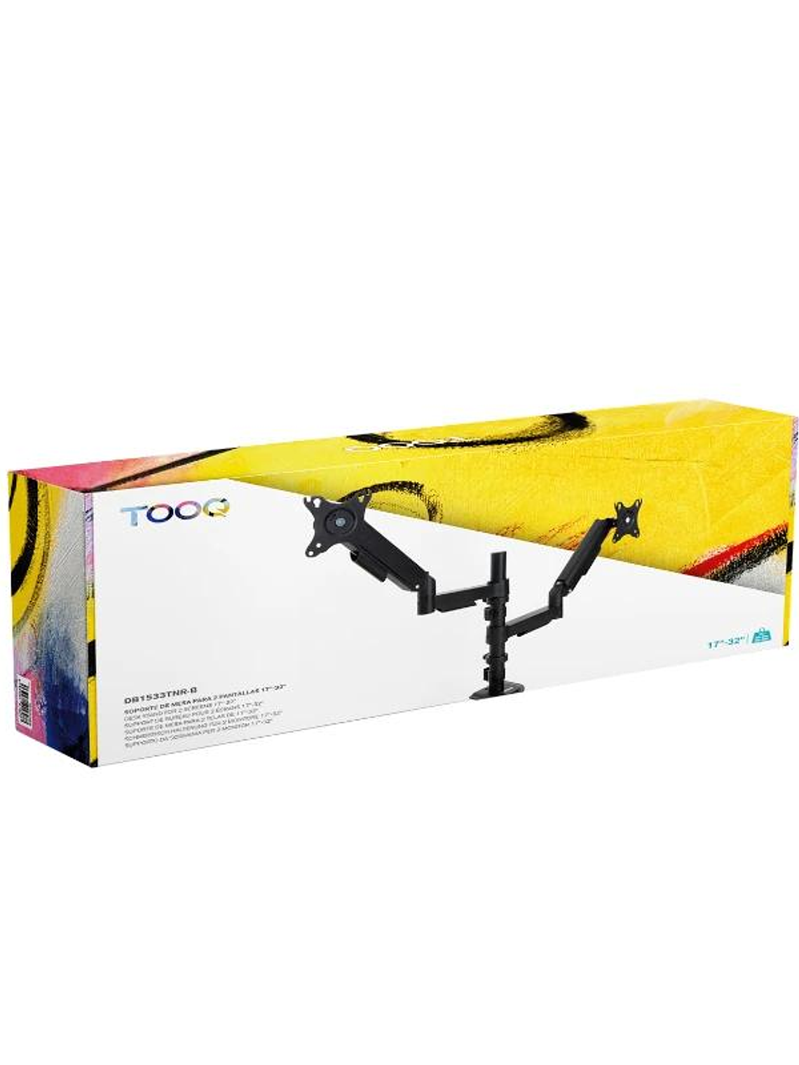 Tooq Soporte mesa DB1533TNR-B 2 brazo 17-32 Negro 3