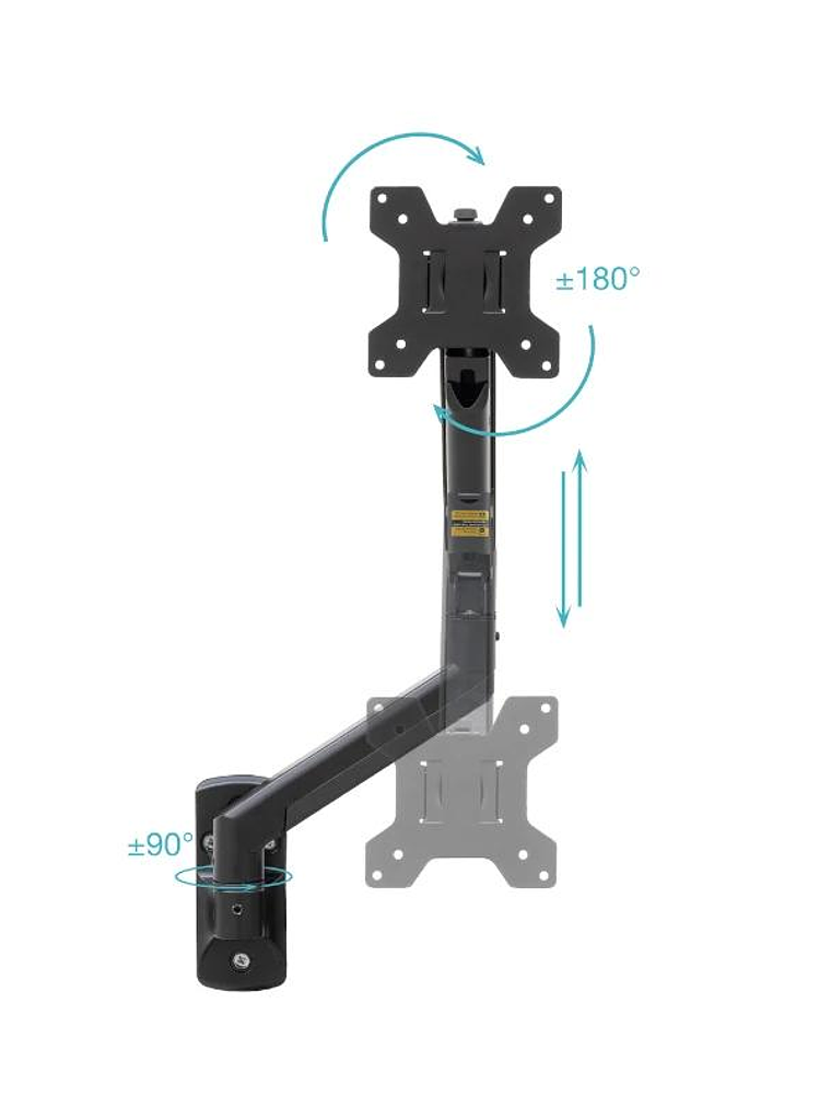 Tooq Soporte Pared LP1334TNR-B 1 brazo 13-34 Negro 2