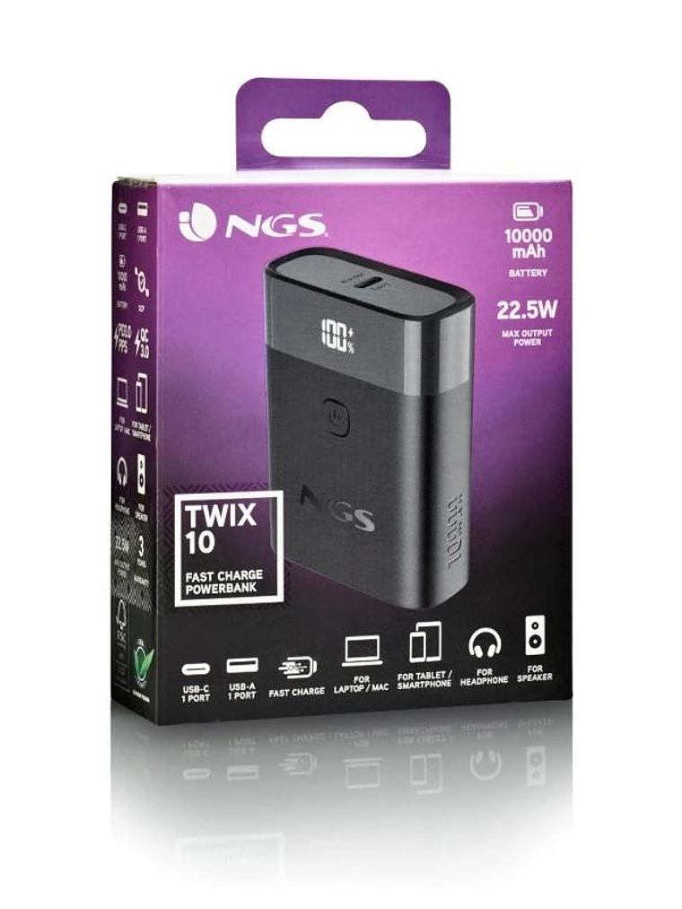 NGS BATERIA EXTERNA PORTATIL CARGA RAPIDA 22,5W 4