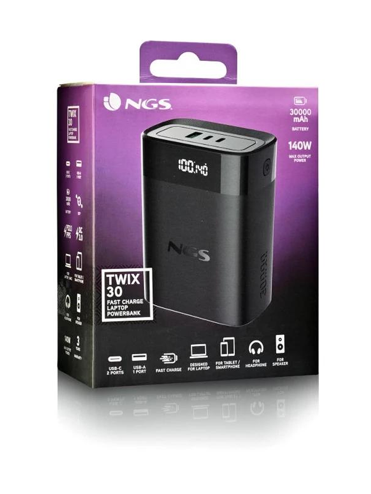 NGS BATERIA EXTERNA PORTATIL CARGA RAPIDA 140W 4