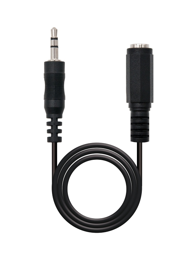 Nanocable Cable Audio, Jack 3.5/M-H, Negro, 3 M 1