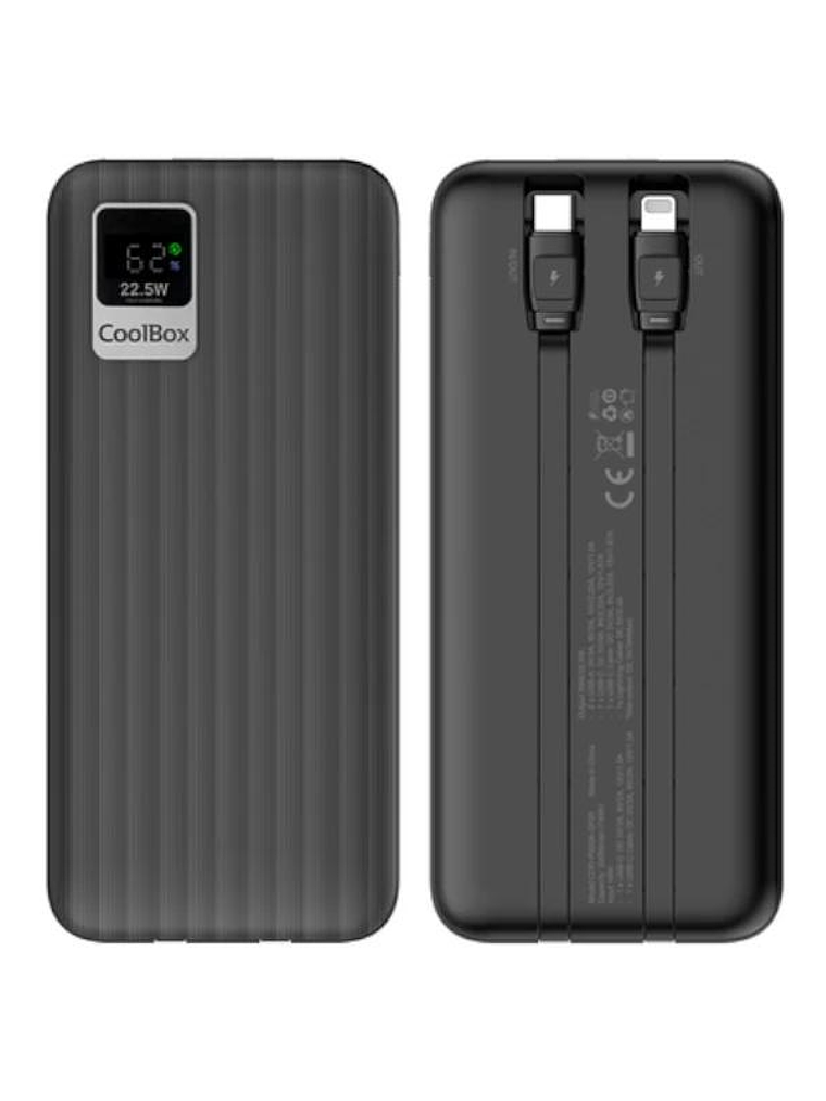 Coolbox PowerBank DP10 10000MAH LCD Negro Carg Ráp 1