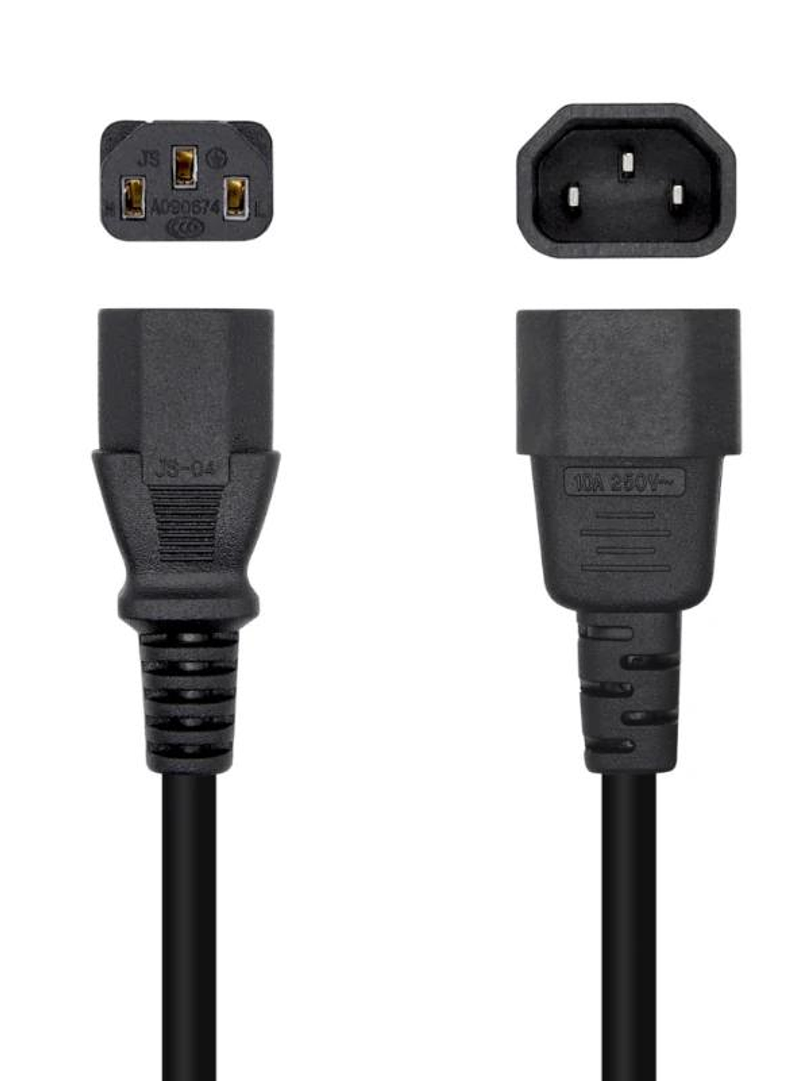 Aisens Cable alimentación C13/H-C14/M negro 1.5m 2