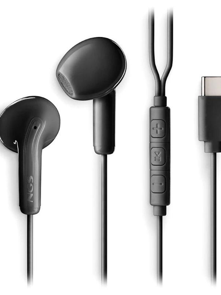 NGS Auricular Intraural Negro Micro USB-C 2