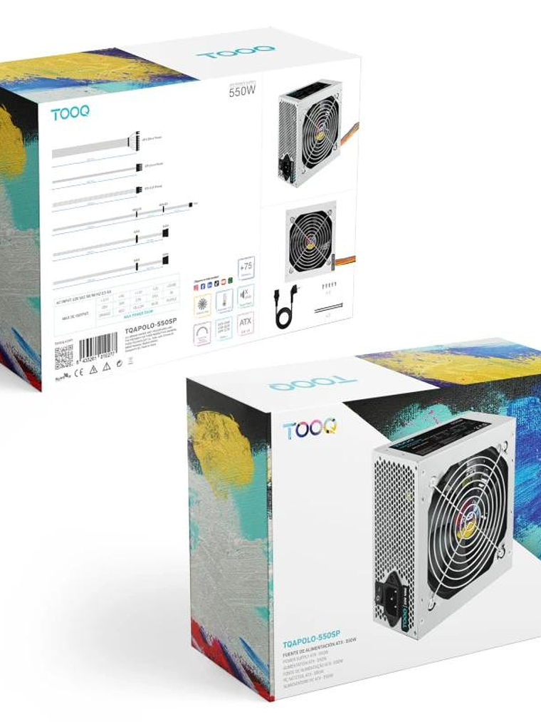 Tooq Fuente Alimentación TQAPOLO-550SP 550W 3