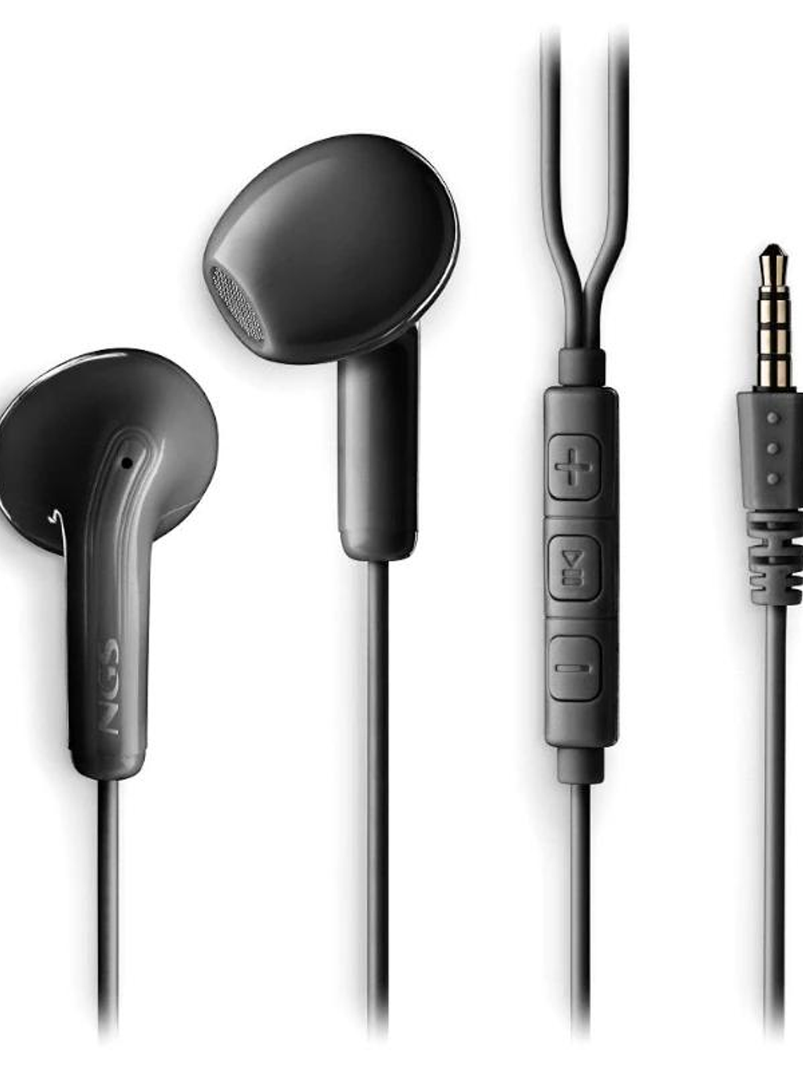 NGS Auricular Negro Estéreo Cable JACK 3.5 Mm 2