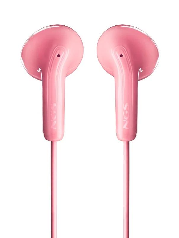 NGS Auricular Rosa Estéreo Cable JACK 3.5 Mm 3