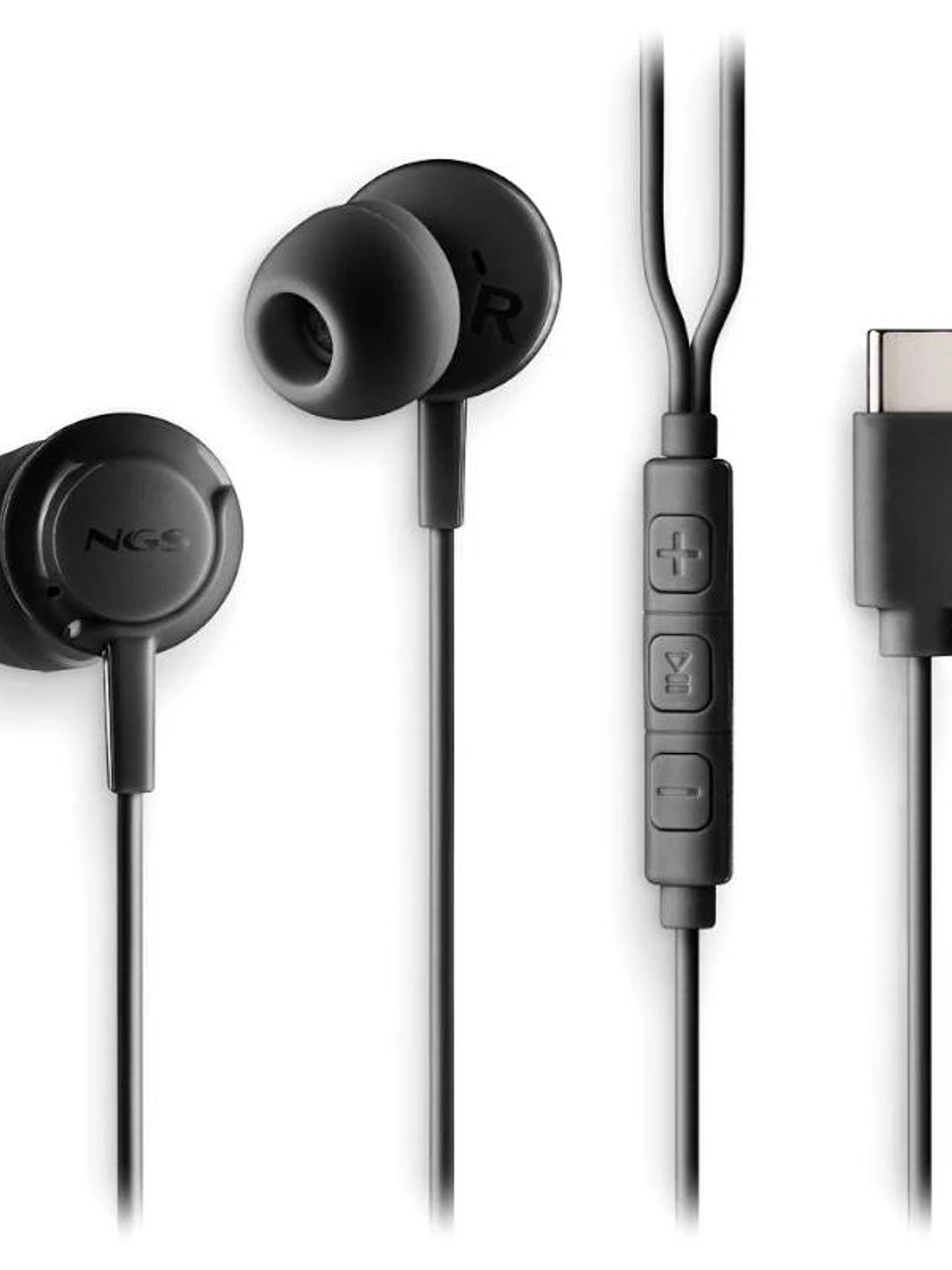 NGS Auricular Negro Estéreo USB-C Con Cable 2