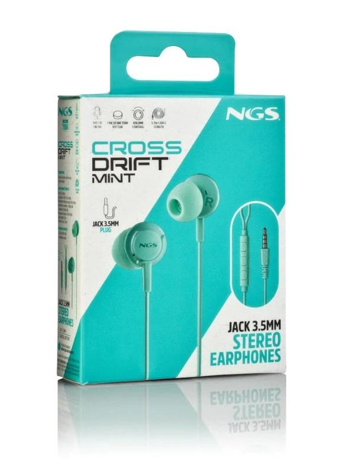 NGS Aricular Verde Estéreo Cable JACK 3.5 Mm 4