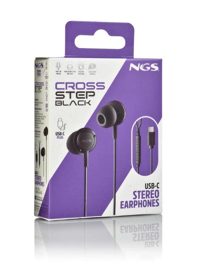 NGS Auricular Negro Estéreo USB-C Con Cable 4