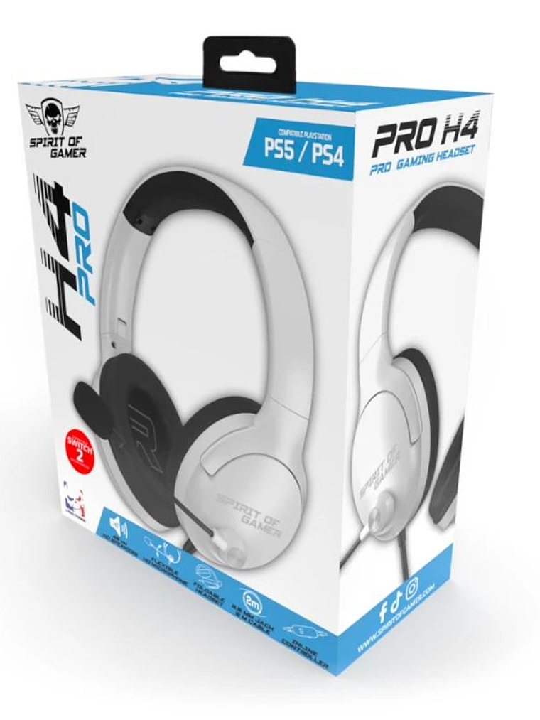 Spirit of Gamer Auricular Pro H4 Blanco 2