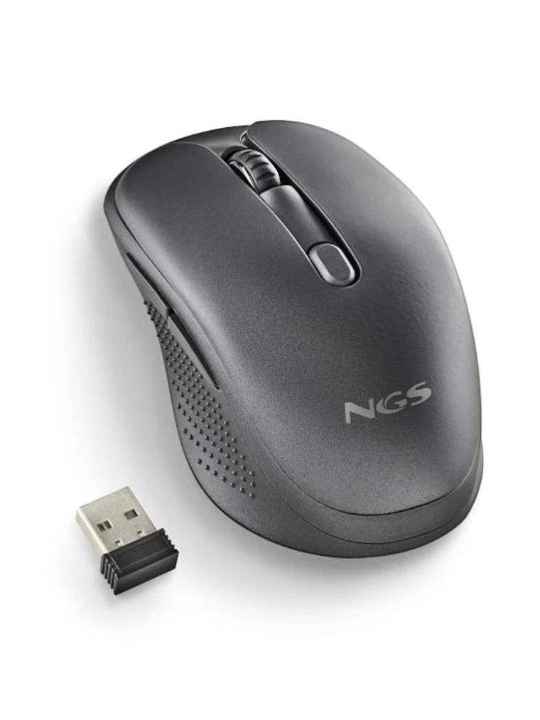 NGS Raton Inalambrico Recargable Silencioso Negro 3