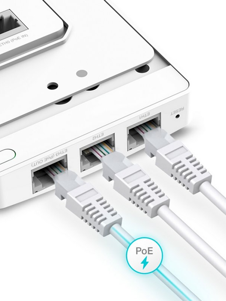 TP-Link EAP615-Wall AP WiFi6 AX1800 Dual 4xGbE 2
