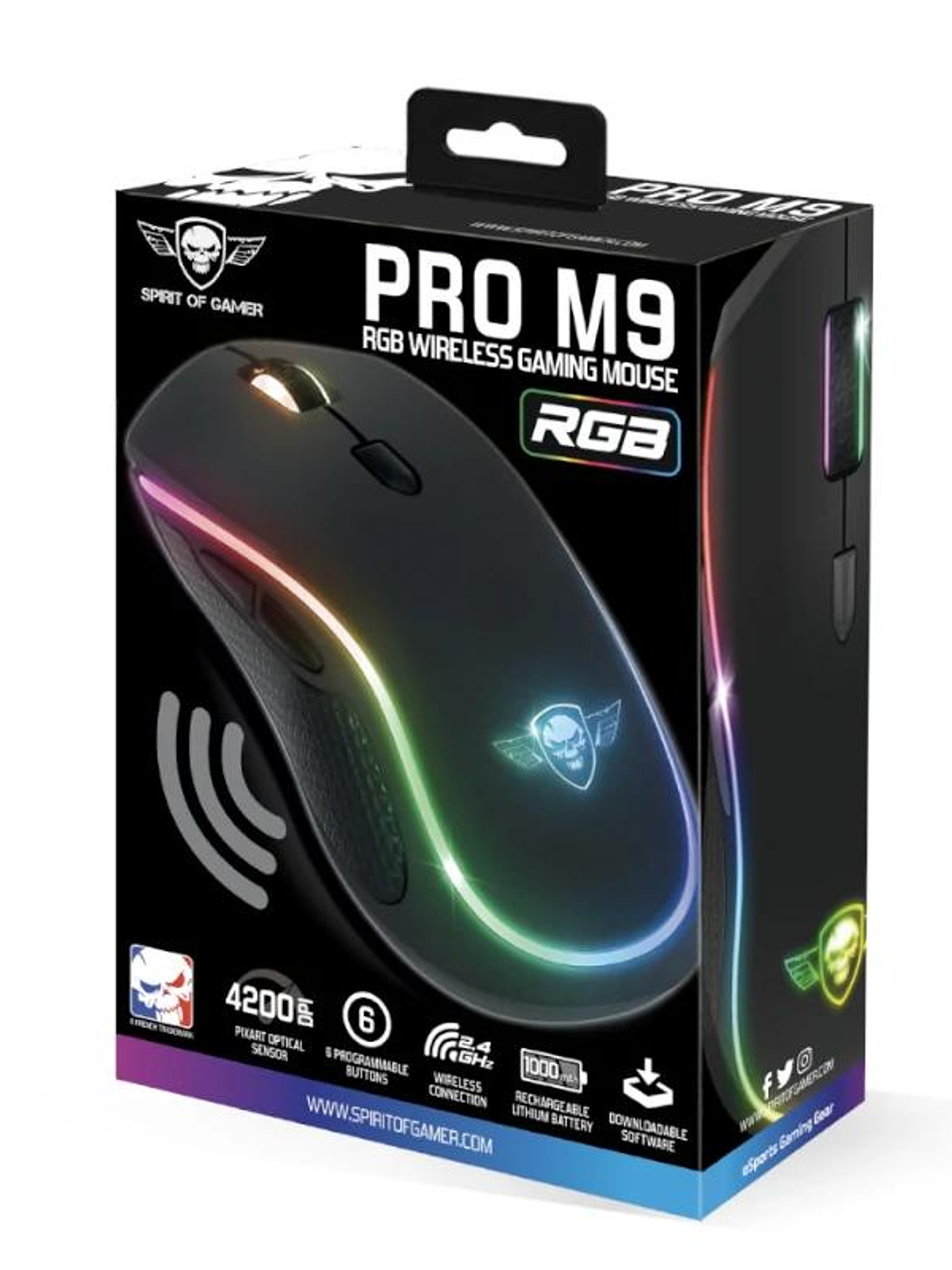 Spirit of Gamer Raton Inalambrico Pro M9 Rgb 4