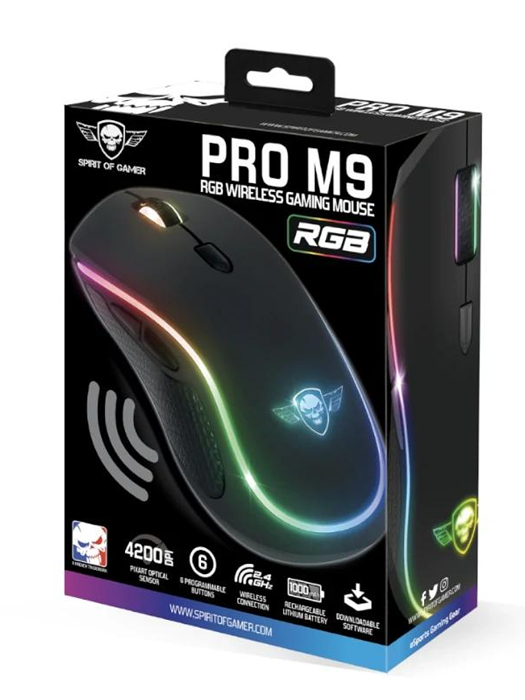 Spirit of Gamer Raton Inalambrico Pro M9 Rgb 4