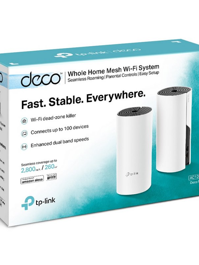 TP-Link Deco M4(2-Pack) AP AC1200 WiFi Mesh 2xGbE 3