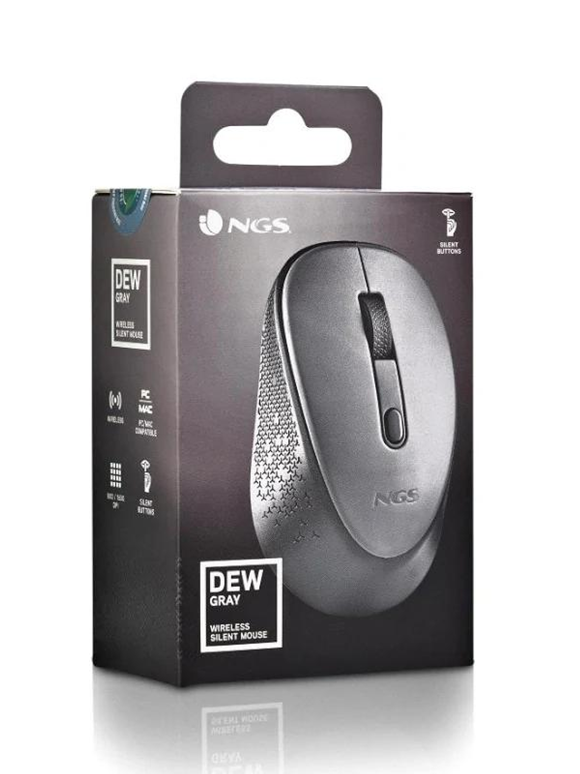 NGS RATON INALAMBRICO 800/1600DPI Gris 4