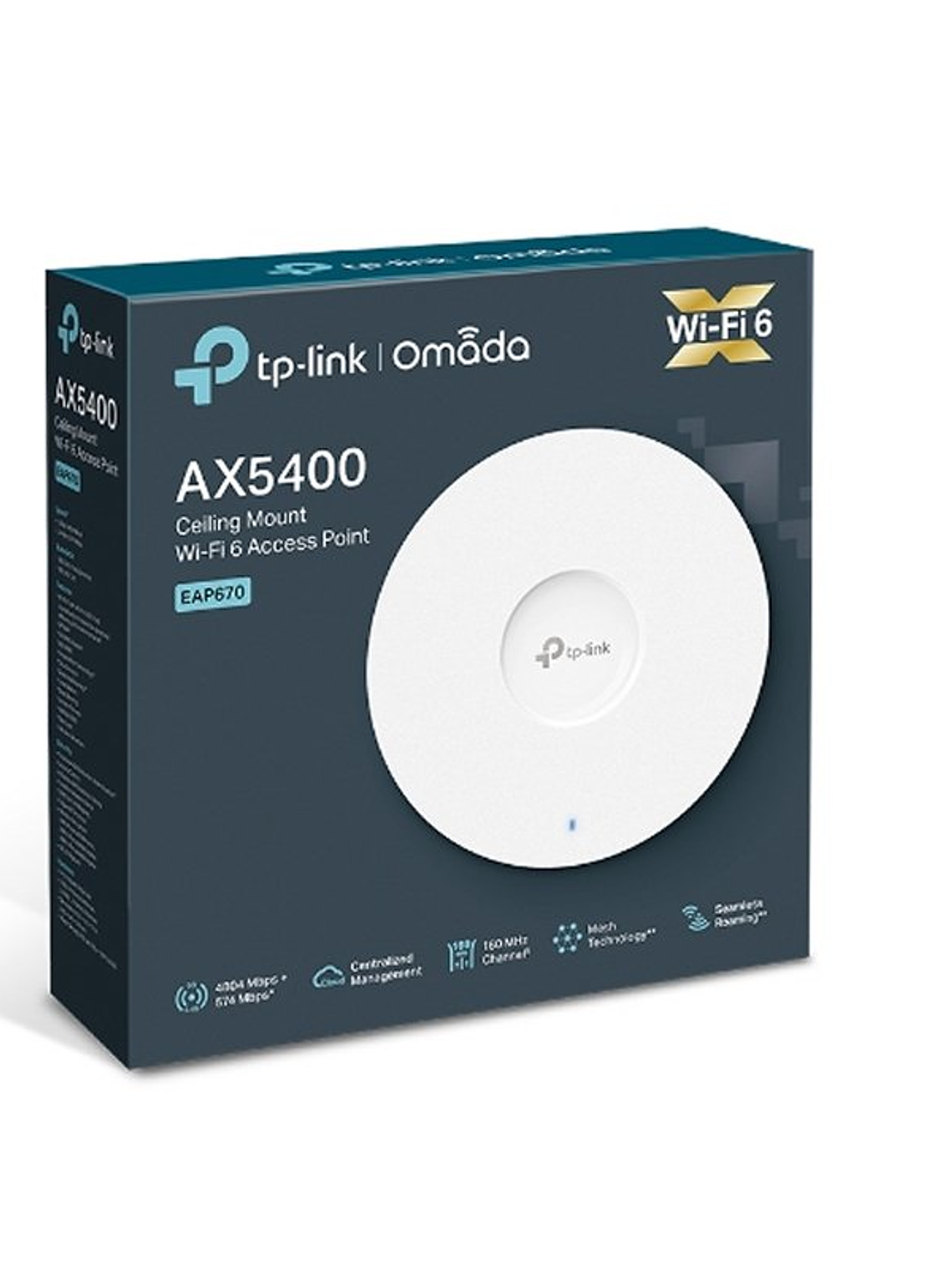 TP-Link EAP670 AP WiFi6 AX5400 Techo Dual 1x2.5GbE 4