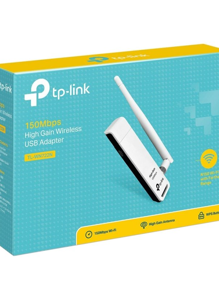 TP-LINK TL-WN722N Tarjeta Red WiFi N150 USB 3