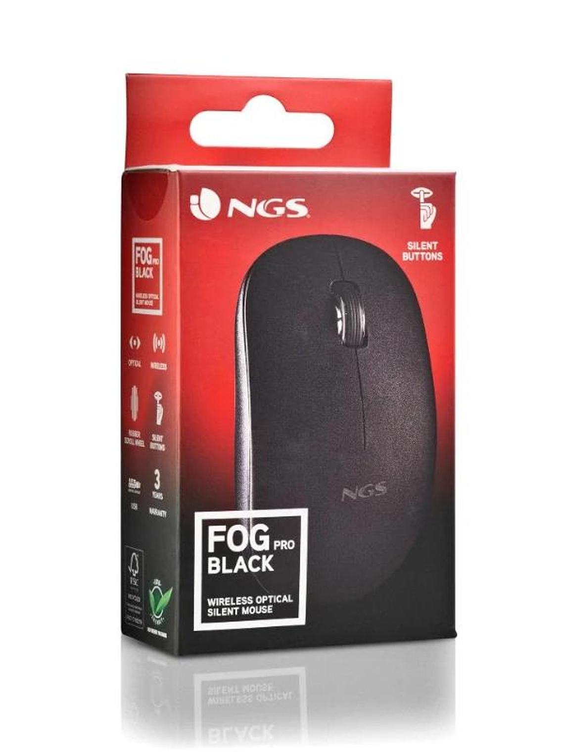 NGS Raton Fogpro Inalambrico Negro 4