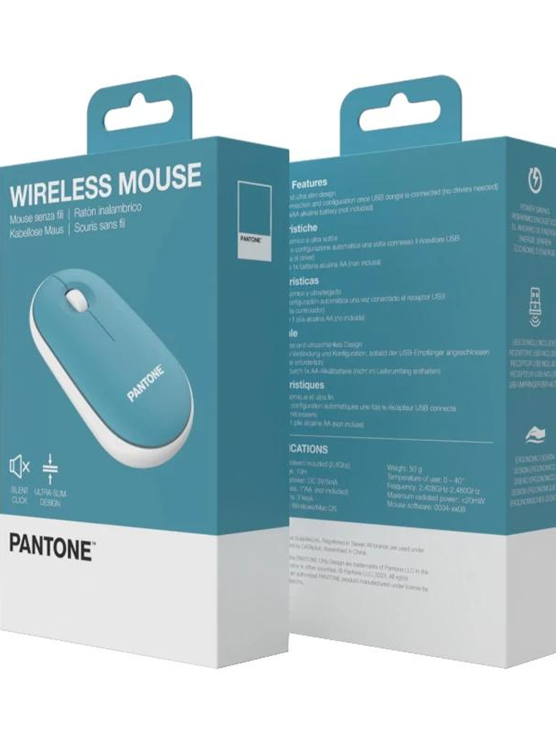 Celly Raton Pantone Inalambrico Azul Click silen. 2