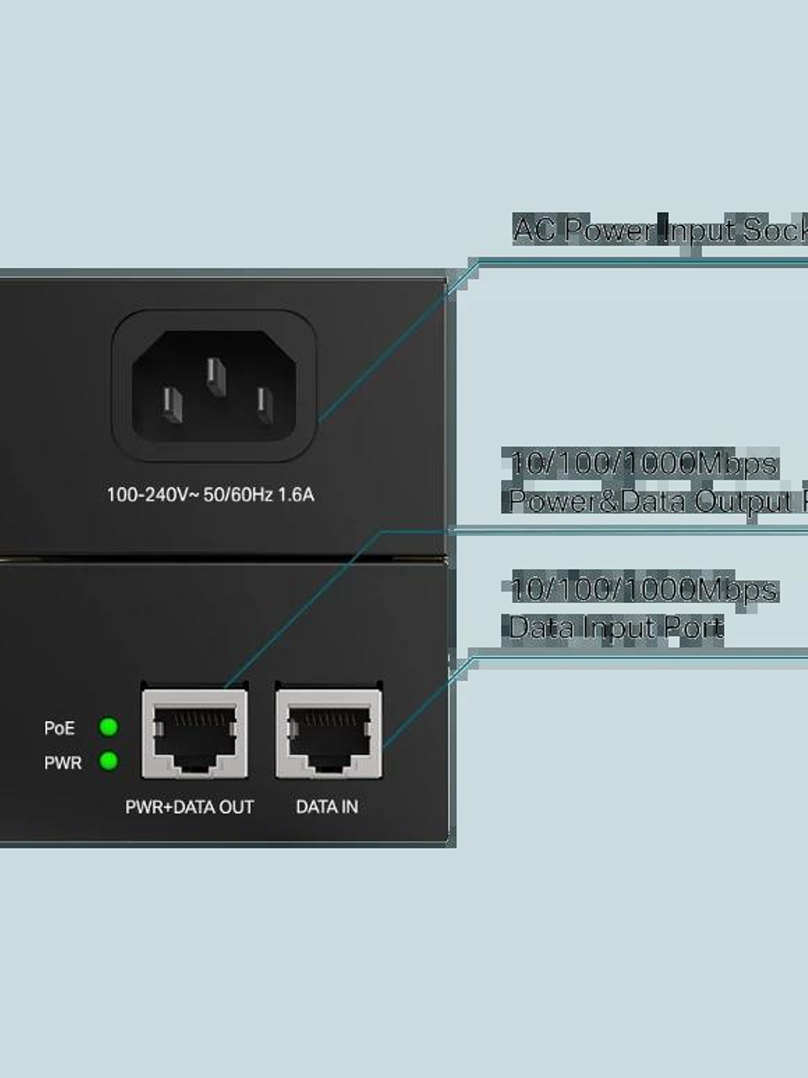 TP-Link PoE170S Inyector PoE++ h/60W 3